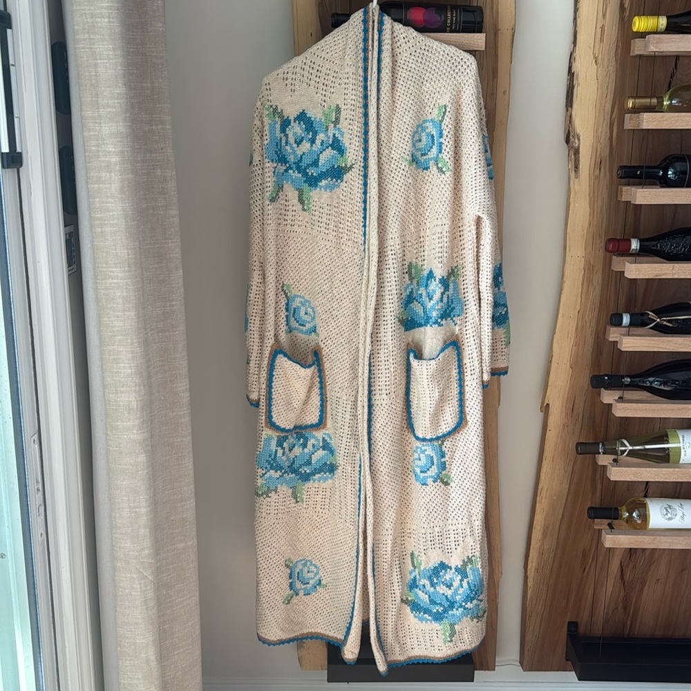 Coastal granny maxi cardigan